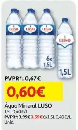 Auchan Água Mineral Luso promoção