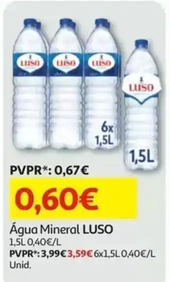 Auchan Água Mineral Luso promoção