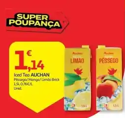 Auchan Iced Tea Auchan Pêssego/Manga/Limão Brick promoção