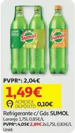 Auchan Refrigerante c/ Gás SUMOL Laranja promoção