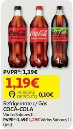 Auchan Refrigerante c/ Gás COCA-COLA Vários Sabores 1L promoção