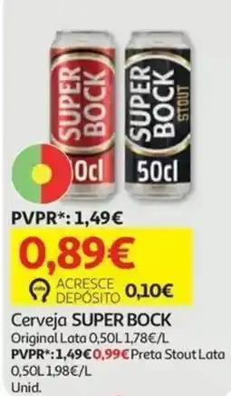 Auchan Cerveja super bock promoção