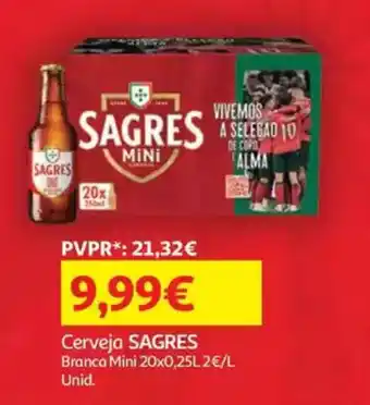 Auchan Cerveja Sagres Branca Mini promoção