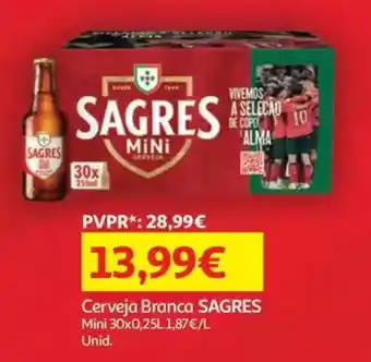 Auchan Cerveja branca sagres mini promoção