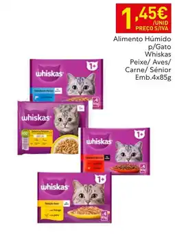 Recheio Alimento Húmido p/Gato Whiskas promoção