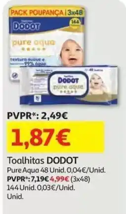 Auchan toalhitas dodot promoção
