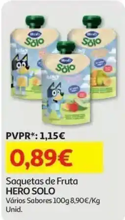 Auchan Saquetas de fruta hero solo promoção