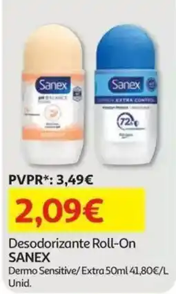 Auchan Desodorante Roll-On SANEX promoção