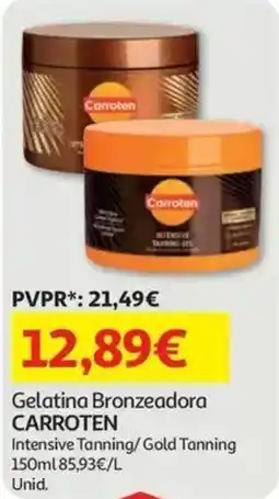 Auchan gelatina bronzeadora caroten promoção