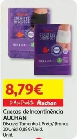 Auchan Cuecas de Incontinência Auchan promoção