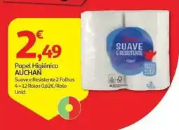 Auchan Papel Higiênico Auchan Suave e Resistente 2 Folhas promoção