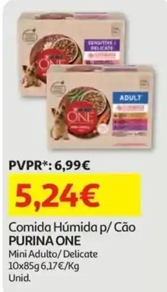 Auchan comida húmida p/ cão purina one mini adulto/delicate promoção