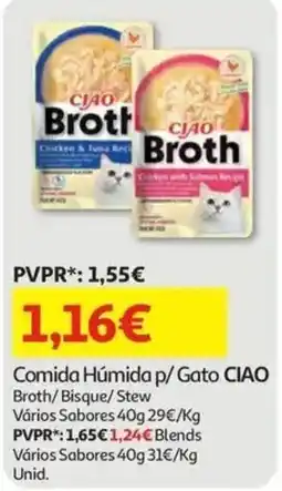 Auchan Comida Húmida p/ Gato CIAO Broth/Bisque/Stew promoção