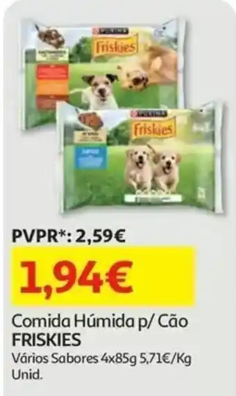 Auchan comida húmida p/ cão friskies promoção