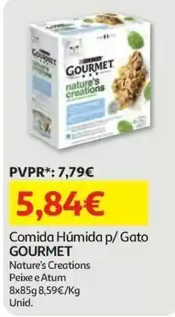 Auchan comida húmida p/ gato gourmet nature's creations peixe e atum promoção