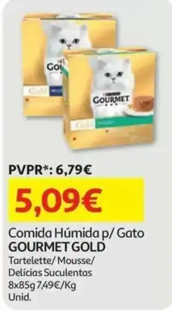 Auchan comida húmida p/ gato gourmet gold promoção