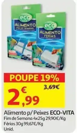 Auchan Alimento p/Peixes ECO-VITA promoção