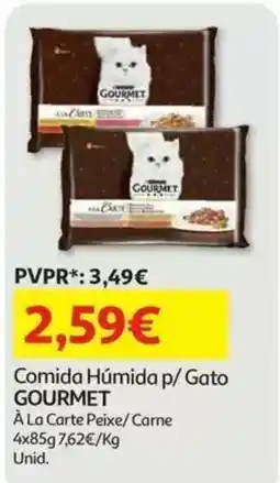 Auchan comida húmida p/ gato gourmet promoção