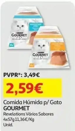 Auchan comida húmida p/ gato gourmet revelations vários sabores promoção