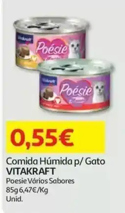 Auchan Comida Húmida p/ Gato Vitakraft Poesie Vários Sabores promoção