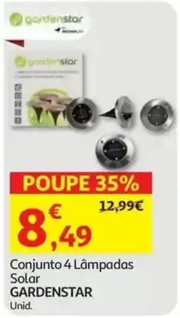 Auchan Conjunto 4 Lâmpadas Solar GARDENSTAR promoção