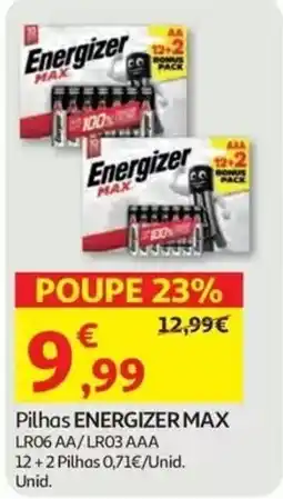 Auchan Pilhas energizer max promoção