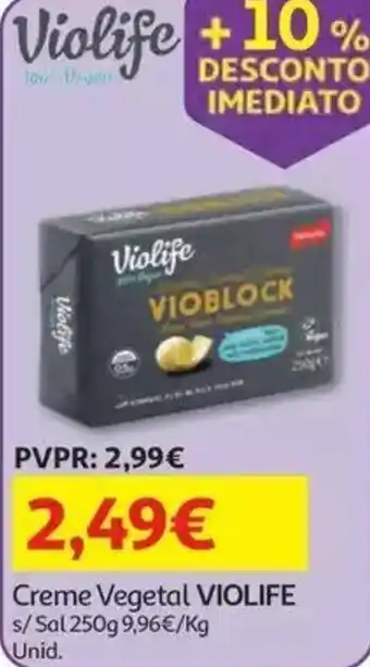 Auchan Creme Vegetal Violife promoção