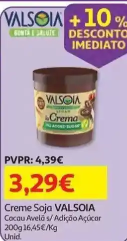 Auchan creme soja valsoia promoção