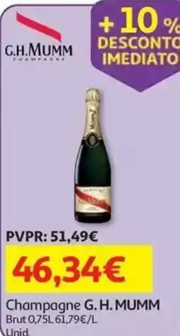 Auchan champagne g. h. mumm promoção