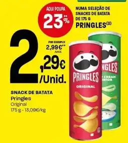 Intermarché Snack de batata pringles original promoção