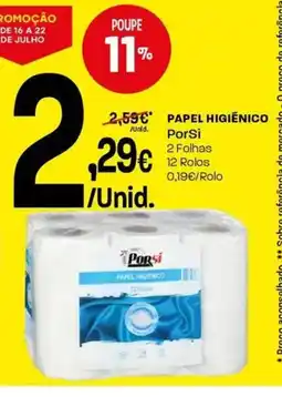 Intermarché Papel higienico porsi promoção