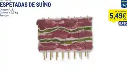 Makro Espetadas de suíno metro chef promoção