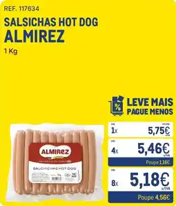 Makro Salsichas hot dog almirez promoção