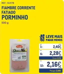 Makro Fiambre corrente fatiado porminho promoção
