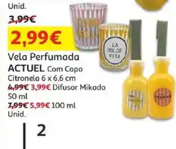Auchan Vela Perfumada Actuel Com Copo promoção