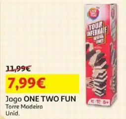 Auchan Jogo one two fun torre madeira promoção