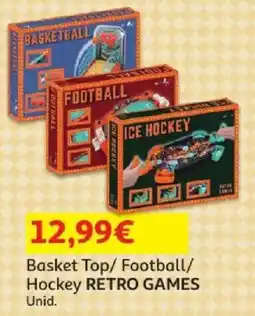 Auchan basket top/ football/ hockey retro games promoção
