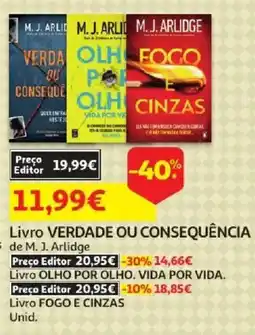 Auchan Livro verdade ou consequência de M. J. Arlidge promoção