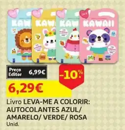 Auchan Livro leva-me a colorir: autocolantes azul/amarelo/verde/rosa promoção