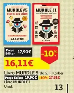 Auchan Livro MURDLE 5 de G. T. Karber promoção