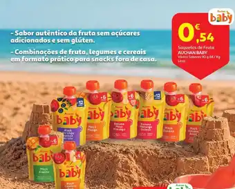 Auchan Saquetas de fruta auchan baby promoção