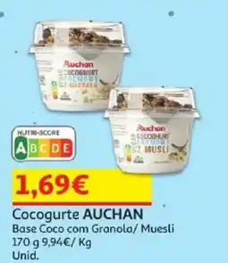 Auchan Cocogurte auchan base coco com granola/ muesli promoção