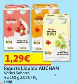 Auchan Iogurte Líquido Auchan promoção