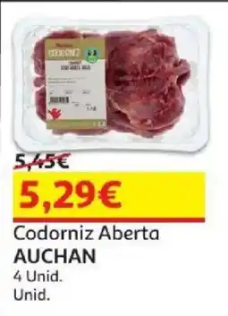Auchan Codorniz Aberta Auchan promoção