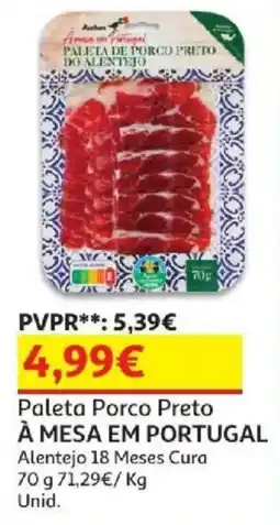 Auchan Paleta Porco Preto À Mesa em Portugal promoção
