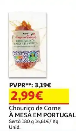 Auchan Chouriço de Carne À Mesa em Portugal promoção