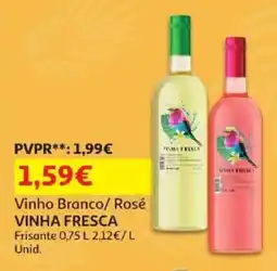 Auchan Vinho branco/ rosé vinha fresca promoção