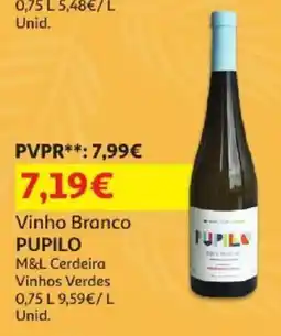 Auchan Vinho branco pupilo promoção