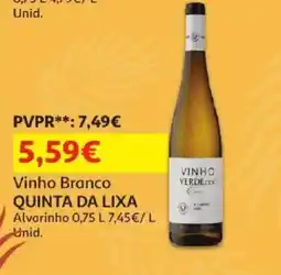 Auchan Vinho Branco Quinta da Lixa promoção