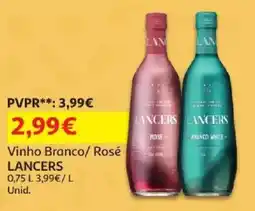Auchan vinho branco/ rosé lancers promoção